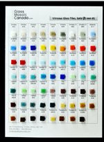 Vitreous Glass Tiles Sample Board Solid 10mm