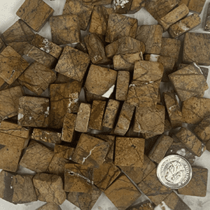 MARBLE RAINFOREST BROWN 15x15x6mm.