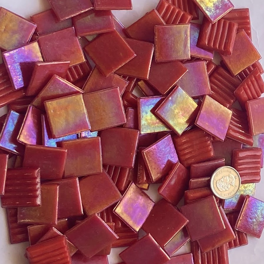 VITREOUS 20mm IRIDESCENT TOMATTO WB96