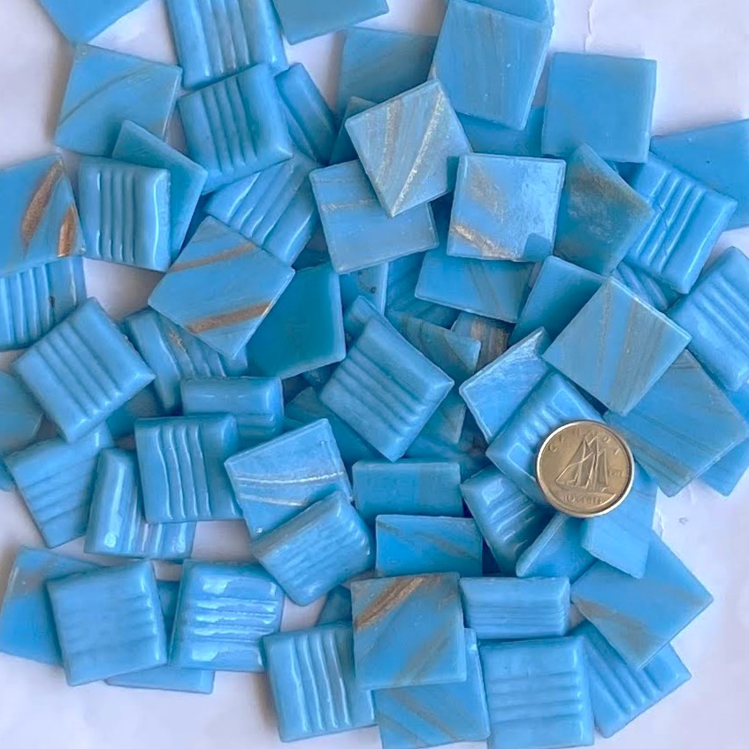 VITREOUS 20mm GOLDY TURQUOISE G14