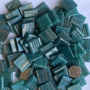 VITREOUS 20mm GOLD GRAIN AQUA GA65