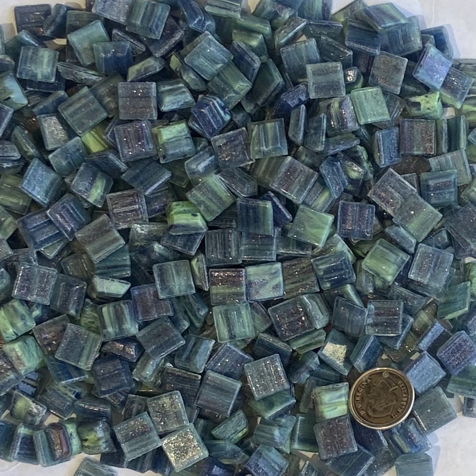 VITREOUS 10mm GOLD GRAIN AQUA GA66