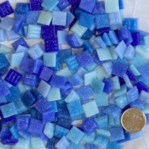 VITREOUS SOLID 10mm MIX BLUES