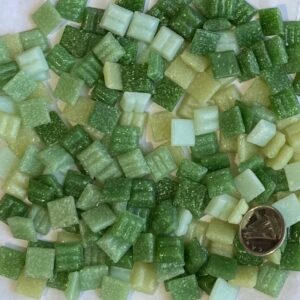 VITREOUS SOLID 10mm MIX GREENS