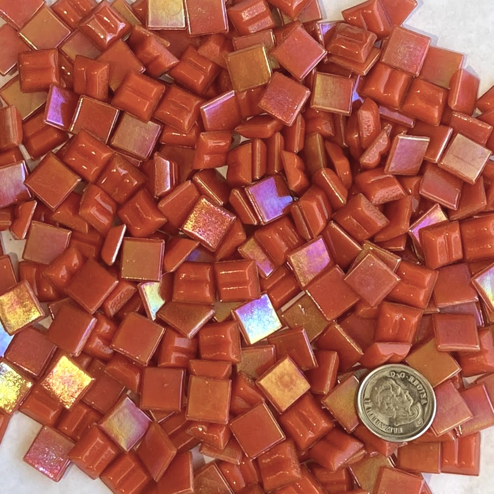 VITREOUS 10mm IRIDESCENT TOMATO W95