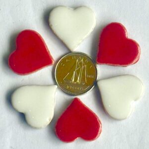 SALE (100) 6 CERAMIC HEARTS