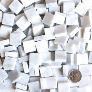 MARBLE CARRARA WHITE15x15x6mm.