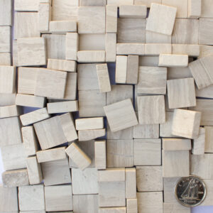 MARBLE WHITE WOODGRAIN 15x15x5mm.